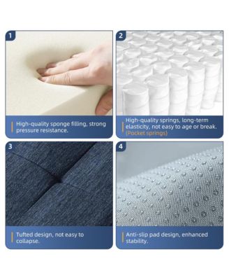 Modern Oversized Chenille Sectional Sofa with Ottoman & Pillows