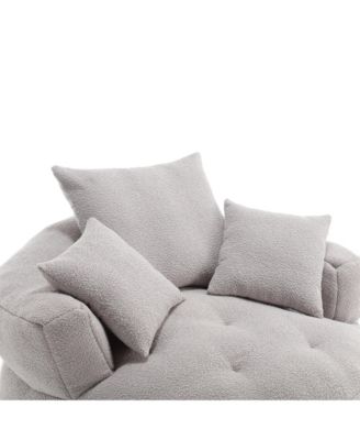 Streamdale Chenille Sleeper Sofa Chair - Modern Fluffy Lounge Seat