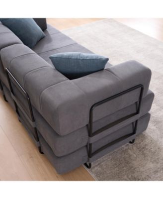 Folding Sofa Bed 78.5" Convertible Couch with Pillows