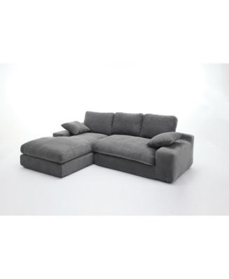 99" Modular Sectional Sofa Set, Modern Minimalist Couch, Sleeper, Grey