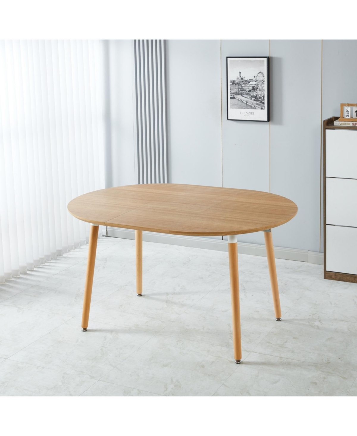 Streamdale Furniture Extensible Oak Table- Wood Leg, Mdf Top, 100/140/180x100x75cm