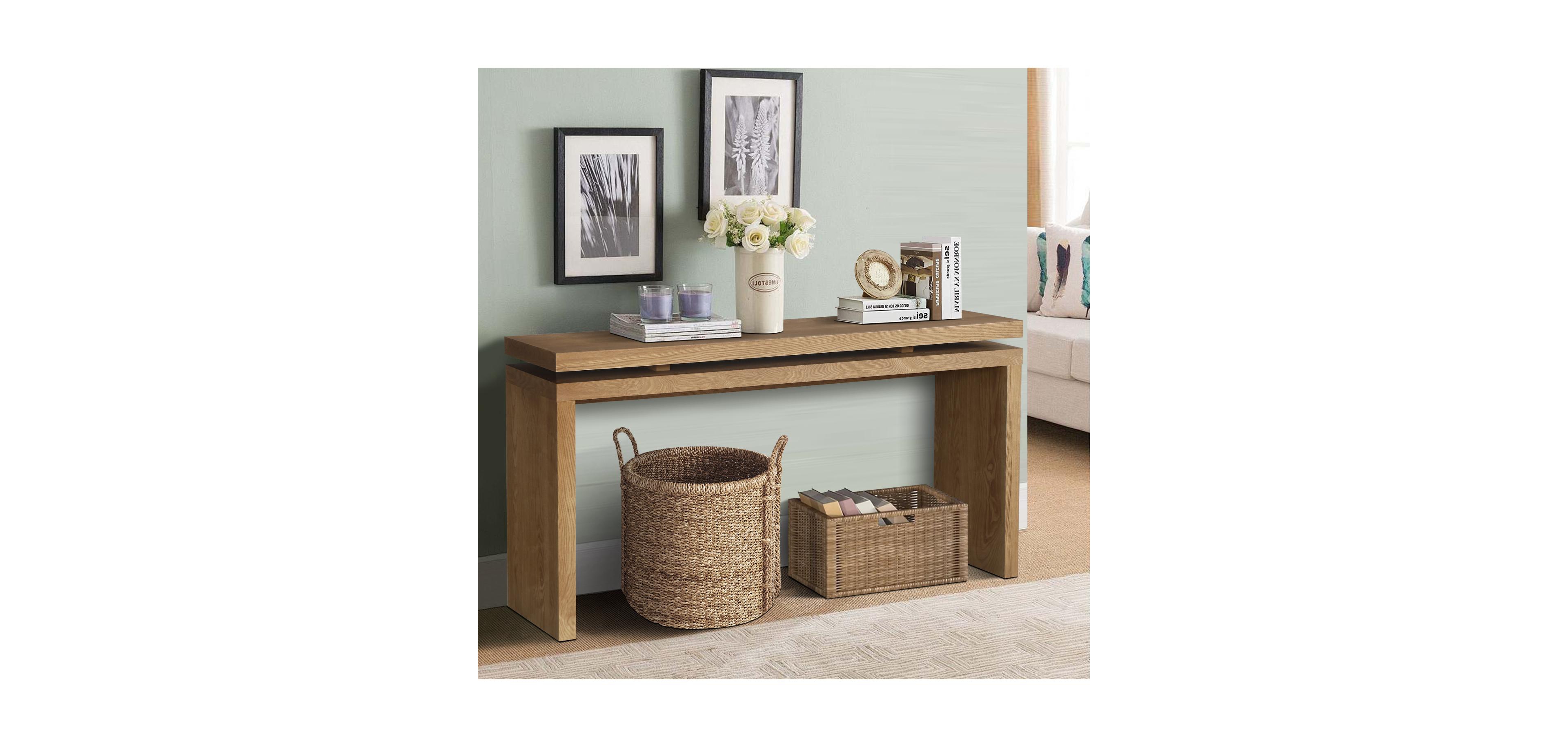 Streamdale 60'' Antique Brown Farmhouse Console Table