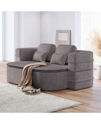 75" Foldable Sofa Bed with Blanket