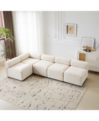 Evelyn 109" 5-Piece L-Shaped Modular Sectional Sofa