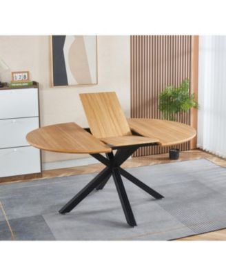 120/160x120x75cm Extendable Dining/Office/Coffee Table, Metal Leg, MDF Top