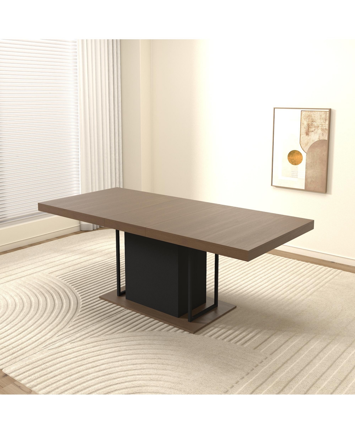 Streamdale Furniture Extendable Dining Table, Aged Wood, 6-10 Seats, 160-200cm