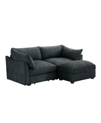 2-Seater Sofa with Ottoman & Storage
