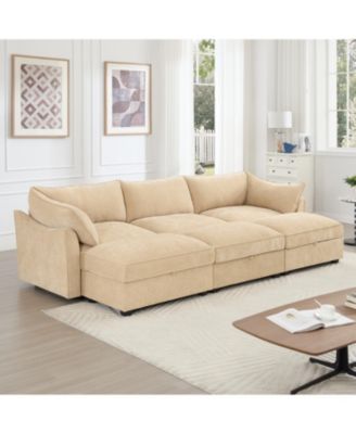 + 3-Seater with Footstools + Chenille + Under-Seat Drawers + Sofa