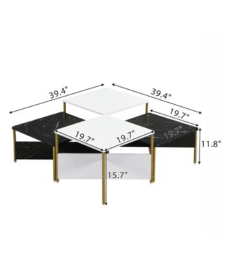 Modern Nesting Coffee Tables - Mid Century Square Set