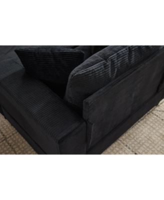 Chaise Lounge Sofa Bed with Ottoman & Pillows