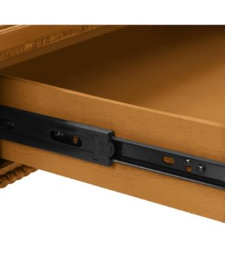 Wooden Coffee Table with Drawer & Gourd Legs (Natural)