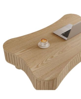 Lift Top Coffee Table - Fluted Panel, Hidden Storage, Easy Assembly