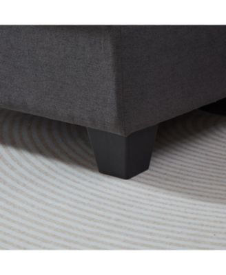  86" L-Shaped Sectional Sofa with Ottoman & Armrest Organizer - Dark Gray