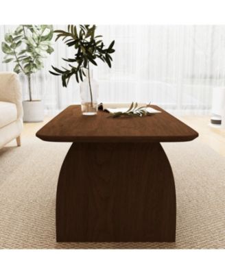 Modern 47" Double-Layer Coffee Table with Storage