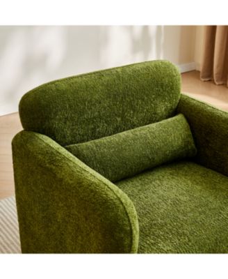 34" Velvet Sofa - Modern Single Couch for Small Spaces