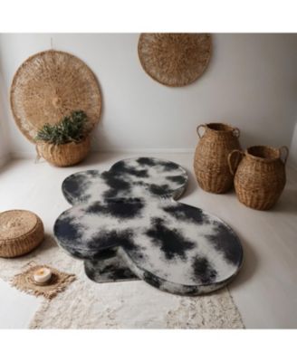 Streamdale Black & Beige Limestone Style Coffee Table