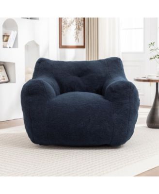 Bean Bag Sofa Chair with Armrests, High-Density Foam, Comfy for Living Room/Bedroom
