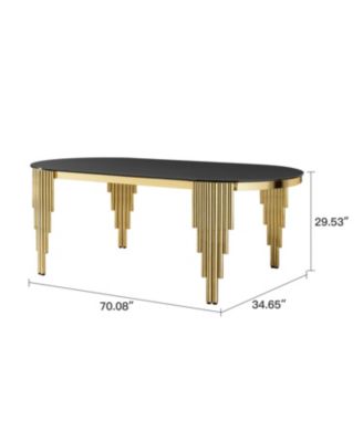 Streamdale  Glass Top Oval Dining Table