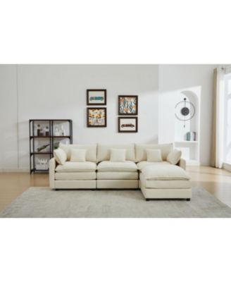 Modular Sectional Sofa with Ottoman