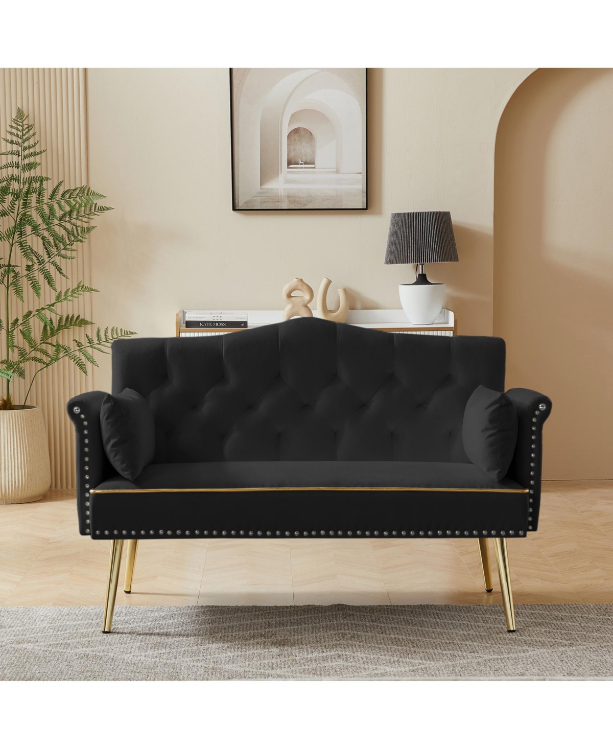 Streamdale Furniture Velvet Loveseat Sofa