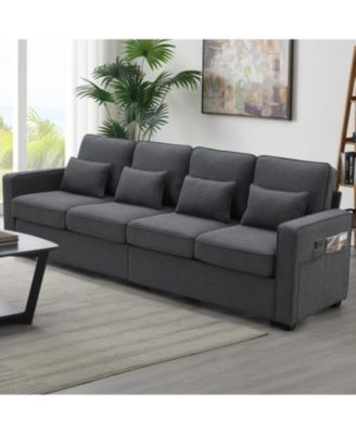 + 4-Seater + Linen + Pockets & Pillows + Sofa