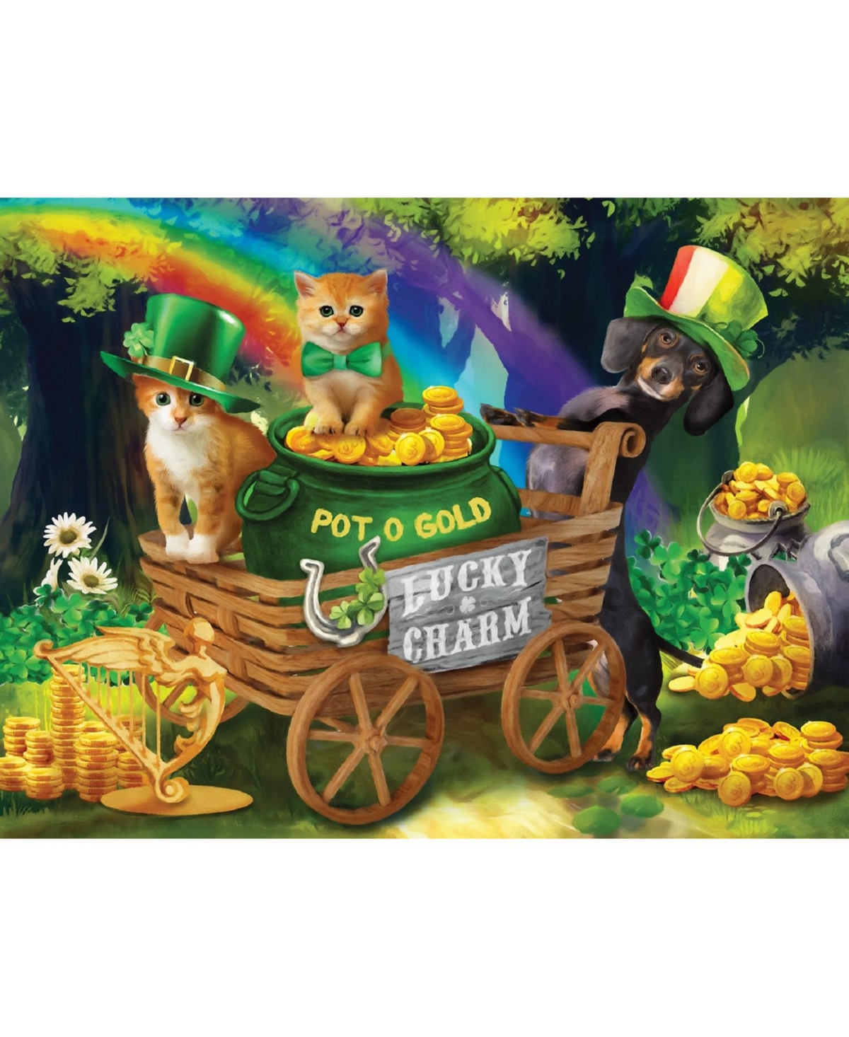 SunsOut Lucky Charms 300 piece Jigsaw Puzzle for Adults St. Patricks Day