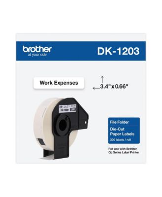 DK1203 0.66 in. x 3.4 in. Die-Cut File Folder Labels - White (1-Roll