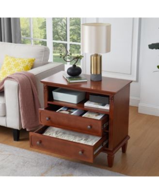Nightstand with Charging Station and Drawers