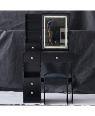 Compact Vanity Table with Touch Control LED Mirror (EPA, GCC, UL Certified