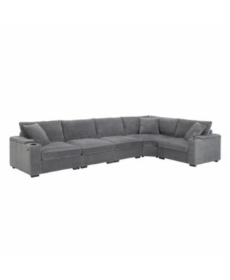 106" L-Shaped Sectional Sofa with USB