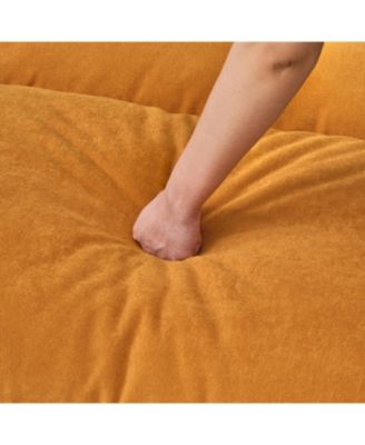 Chenille Cloud Modular Sofa (Orange 110" L-Shape)