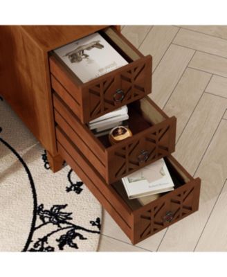 End Table with 3 Drawers & 4 Shelves