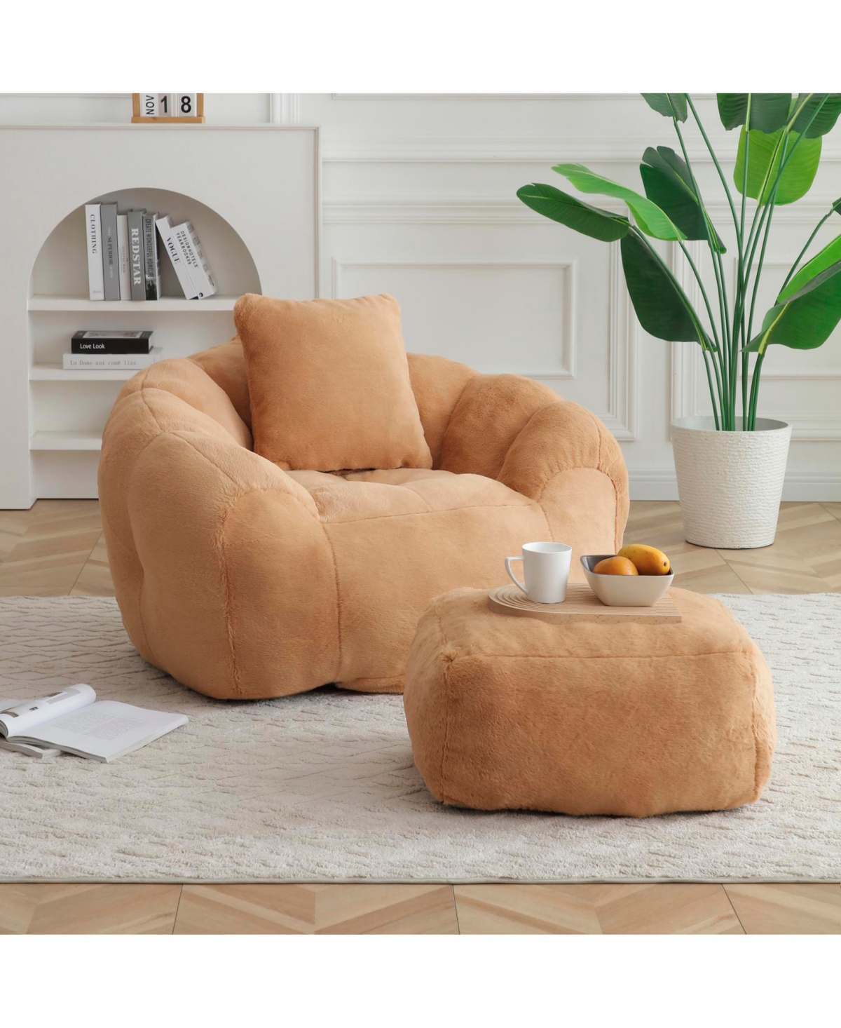 Streamdale Furniture Giant Faux Fur Bean Bag Chair with Filler