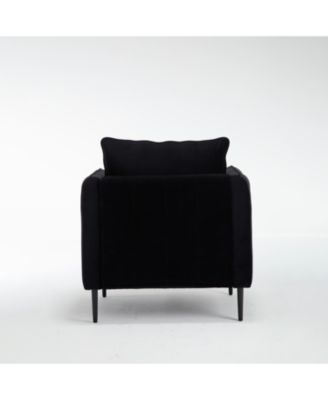 Velvet Accent Chair with Metal Legs