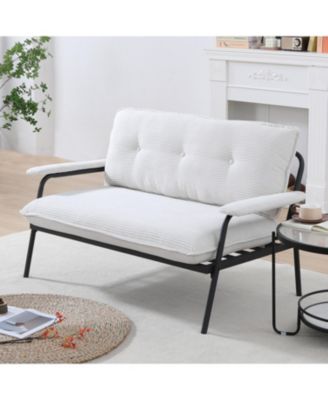 Beige 53-inch Sofa Small Apartment Living