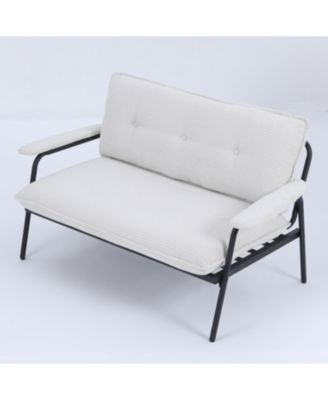 Beige 53-inch Sofa Small Apartment Living