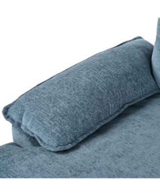 Chenille U-Shaped Sectional Sofa with Adjustable Pillows