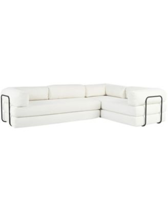 Corduroy L-Shaped Modular Sofa Bed