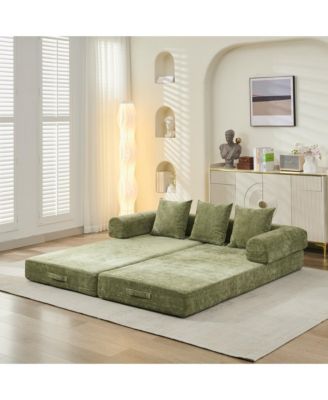 Streamdale Comfy Convertible Folding Mattress Couch - Green