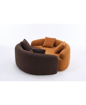 Streamdale Yin Yang Sofa- Dual Seat Chenille Loveseat