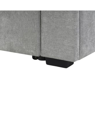 Convertible Sectional Sofa Bed w/ Pull-Out Sleepers, Table, USB, Storage