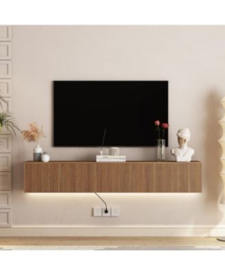 Floating TV Stand, Wall Mounted, LED, 69", for 55-65 Inch TVs