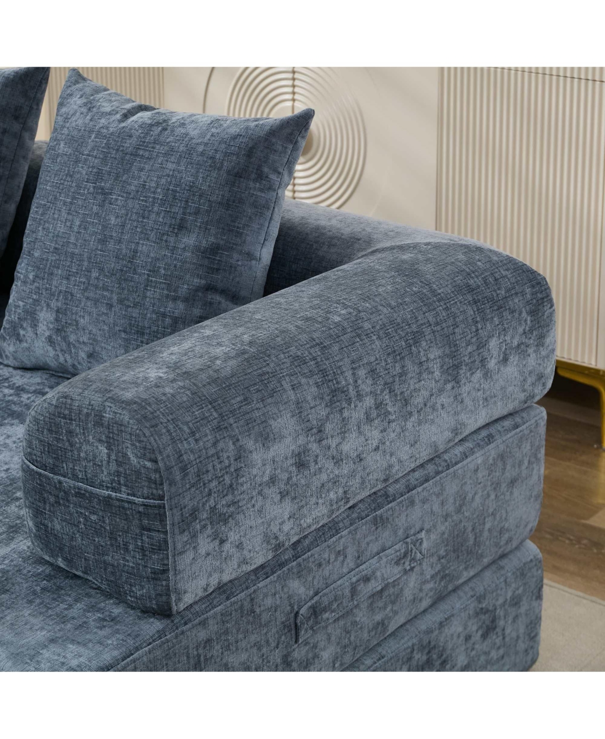 Streamdale Furniture Comfy Convertible Folding Mattress Couch - Blue