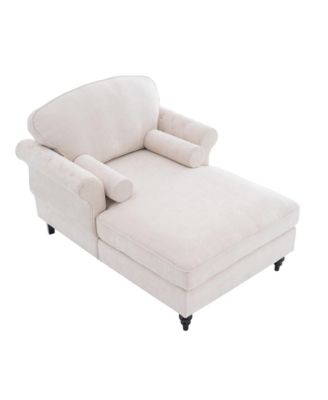 Oversized Chenille Chaise Lounge Sofa Bed