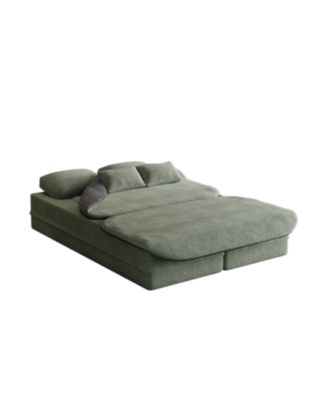 75" Foldable Sofa Bed with Blanket