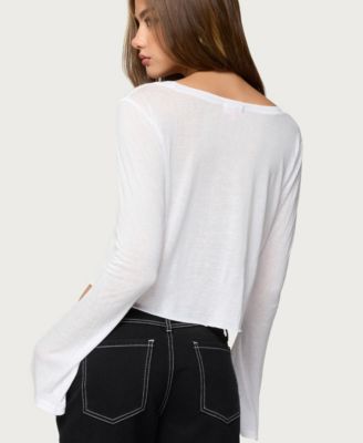 Womens Catalena Long Sleeve Sheer Top