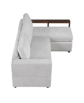 Streamdale 87.4" Sectional Sofa Couch with Reversible Armrests, Gray