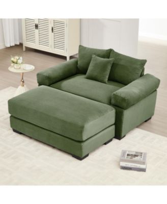 Streamdale Oversized Cloud Modular Sectional Couch, Corduroy, Ottoman, Chaise