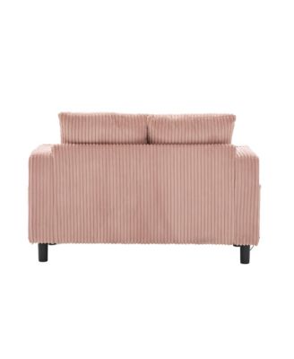 Streamdale Corduroy Oversized Recliner Sofa w/ USB, LED, Cup Holder