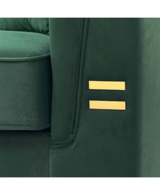 Gold Leg Sherpa Sofa - Modern 3-Seater Couch